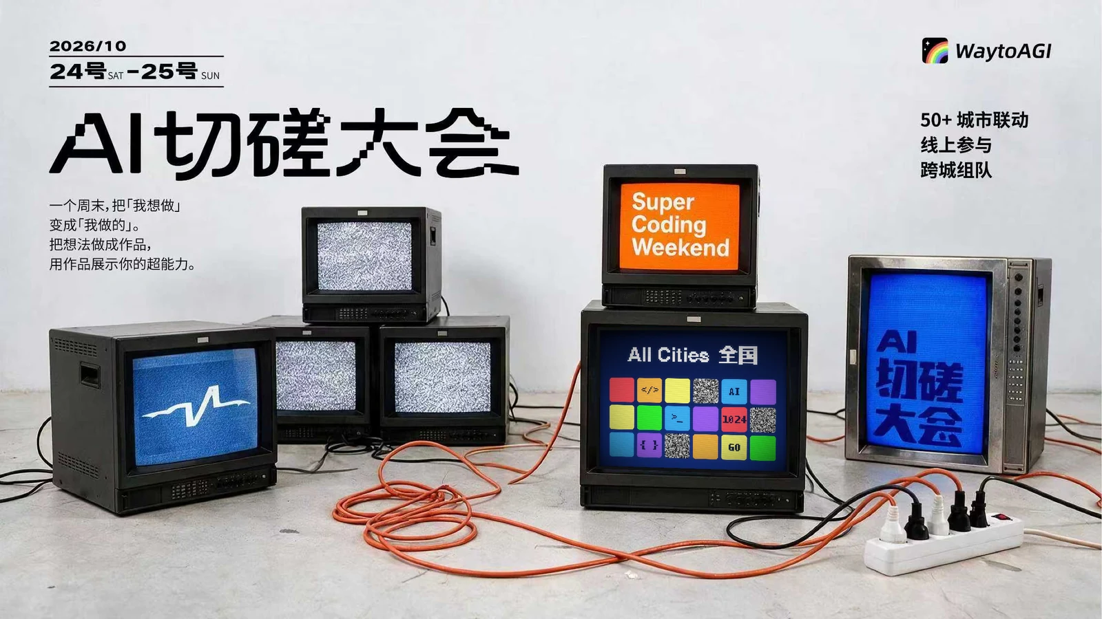AI 切磋大会全国主视觉,10 月 24—25 日